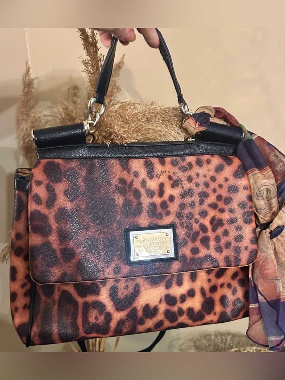 Italian Y2K Leopard Print Bag